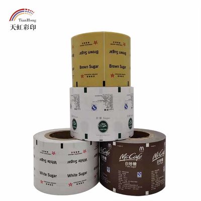 Rolo de papel revestido em PE de tamanho personalizado para embalagens de açúcar/sal/café/nozes/pimentão