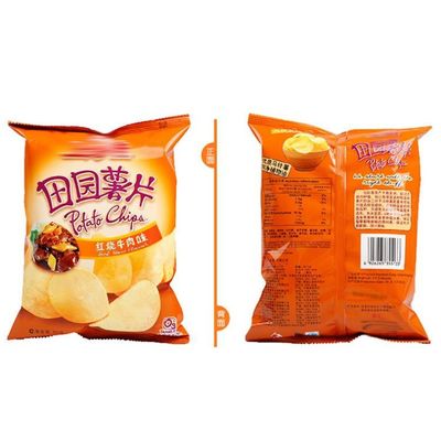 Até 9 cores Banana Chips Saco de embalagem para camadas Chips de batata Durável e atraente