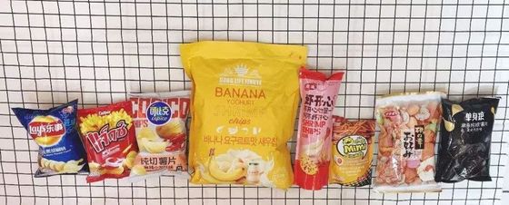Até 9 cores Banana Chips Saco de embalagem para camadas Chips de batata Durável e atraente