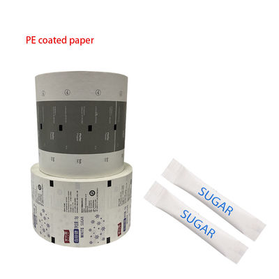 Rolos de papel branco revestidos com PE para embalagem de bastões de açúcar