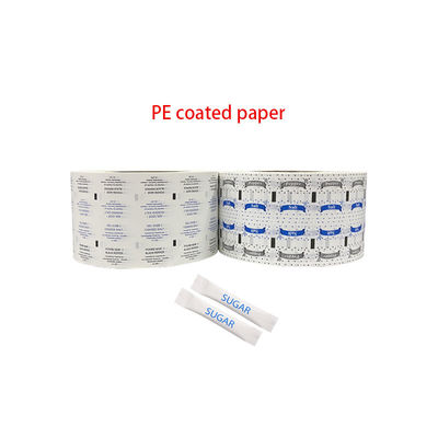 Rolos de papel branco revestidos com PE para embalagem de bastões de açúcar