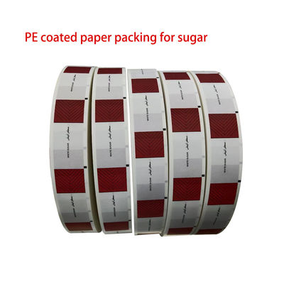 Impressão flexográfica de tubos de açúcar doces Saquete de adoçante Embalagem em papel PE revestido de filme