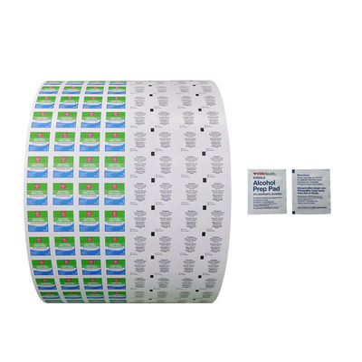 5x5cm Tamanho Pads de preparação de álcool de lado único Material de embalagem para impressão flexográfica