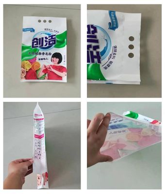 Saco de embalagem personalizado de detergente PET / PE em pó de lavagem com desenho de impressão gravura