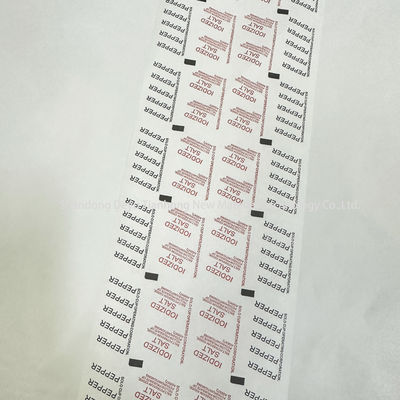 Rolo de filme de embalagem revestido com PE para material de embalagem de sal e pimenta com logotipo personalizado