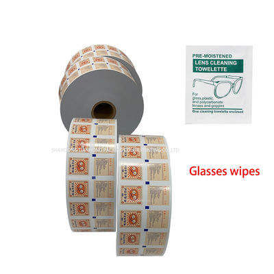 75% de embalagem de almofadas de álcool papel laminado de folha de alumínio com impressão flexográfica
