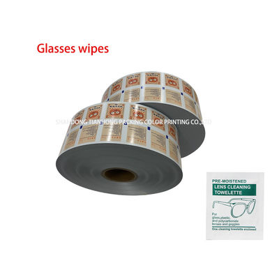 75% de embalagem de almofadas de álcool papel laminado de folha de alumínio com impressão flexográfica