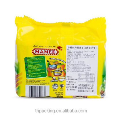 Noodles instantâneos Sacos de embalagem de plástico BOPP/VMCPP descartáveis Estrutura do material PET/PE