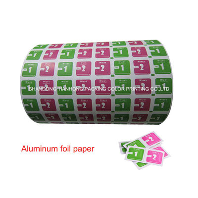Impressão personalizada de papel de folha de alumínio filme de vedação térmica para esfregões de limpeza de óculos