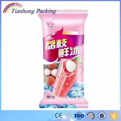 Embalagem de plástico Bopp para design personalizado Saco de embalagem de gelado de sobremesas congeladas