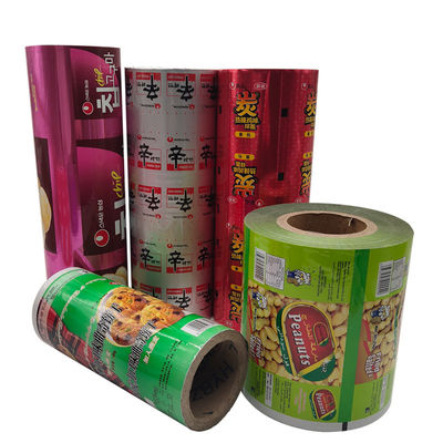 Embalagem de alimentos Película laminada de plástico com papel de alumínio