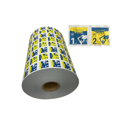 Rolo de película de alumínio úmido para limpeza de óculos Flexografia Impresso Papel de preparação de álcool