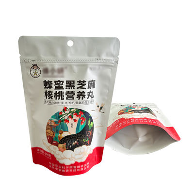 Sacos com fecho de fecho de fecho personalizado para embalagens de qualidade alimentar feitas de material laminado
