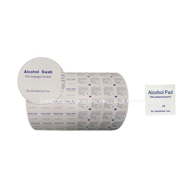 Rolo de filme de preparação de álcool pequeno 73GSM impresso sob medida e à prova d'água para o mercado de celulose