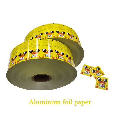 Flexografia Fragmentos impressos Embalagens médicas Rolo de papel de alumínio Material de estoque 30-1100mm Largura